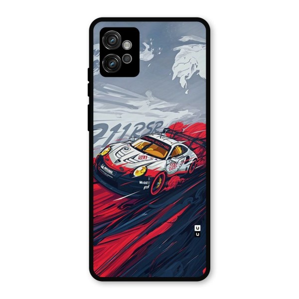 Super Car illustration Metal Back Case for Moto G32