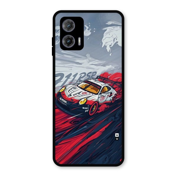 Super Car illustration Metal Back Case for Moto G73