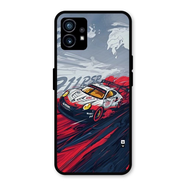 Super Car illustration Metal Back Case for Nothing Phone 1