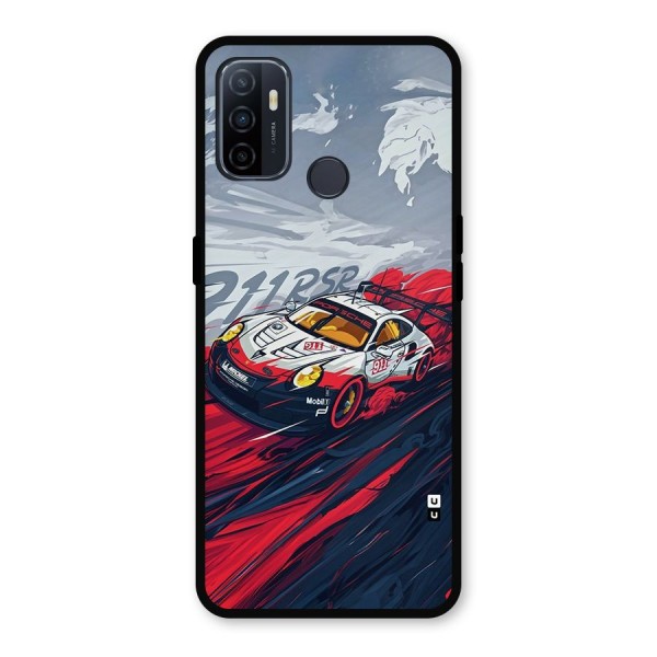 Super Car illustration Metal Back Case for Oppo A53