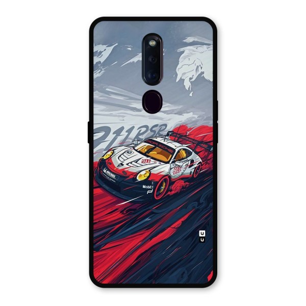 Super Car illustration Metal Back Case for Oppo F11 Pro