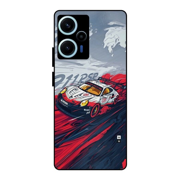 Super Car illustration Metal Back Case for Poco F5