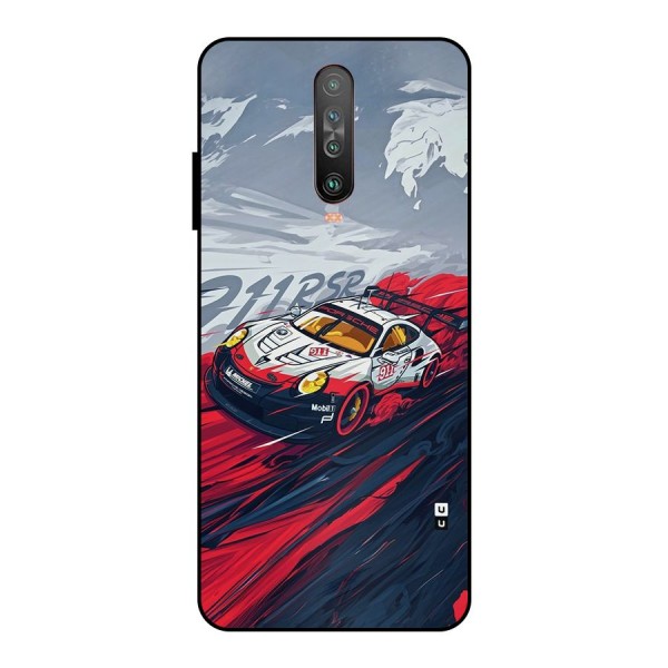 Super Car illustration Metal Back Case for Poco X2