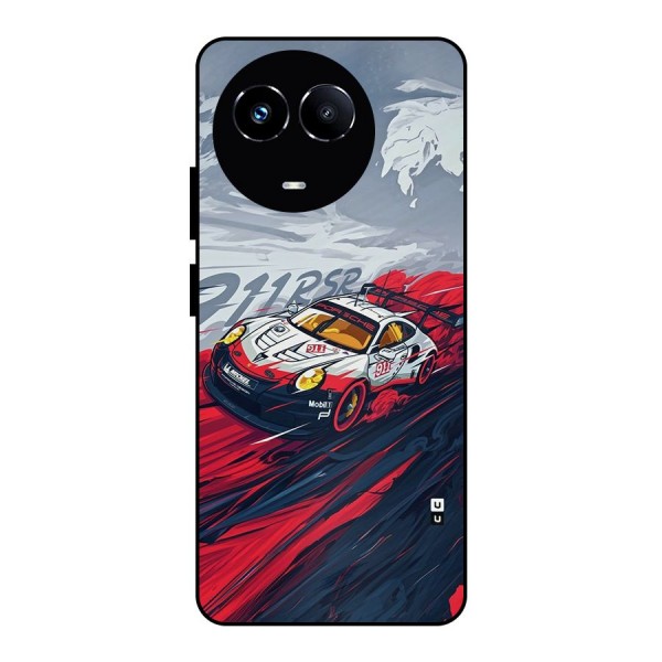 Super Car illustration Metal Back Case for Realme 11 5G