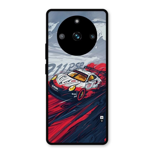 Super Car illustration Metal Back Case for Realme 11 Pro