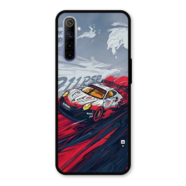 Super Car illustration Metal Back Case for Realme 6