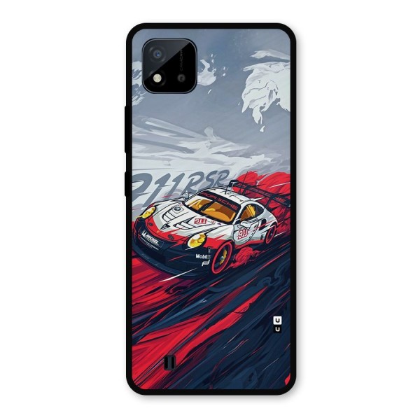 Super Car illustration Metal Back Case for Realme C11 2021