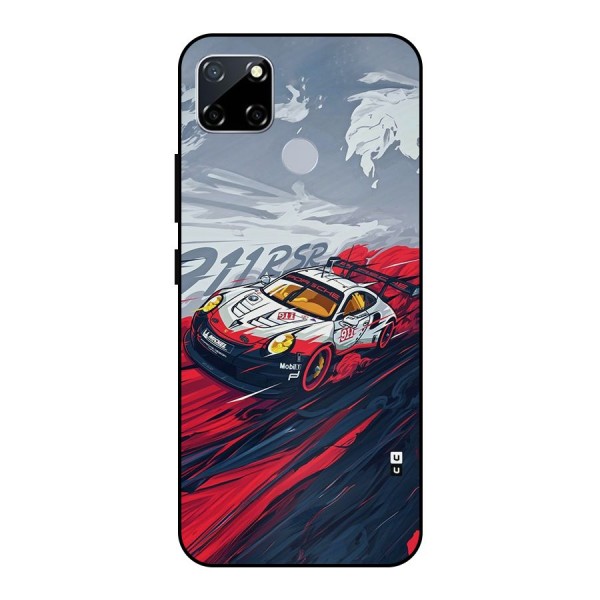 Super Car illustration Metal Back Case for Realme Narzo 20