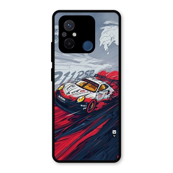 Super Car illustration Metal Back Case for Redmi 12C