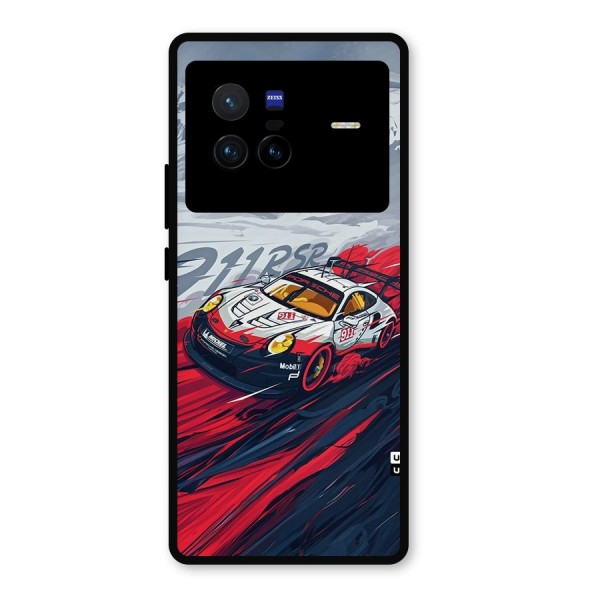 Super Car illustration Metal Back Case for Vivo X80