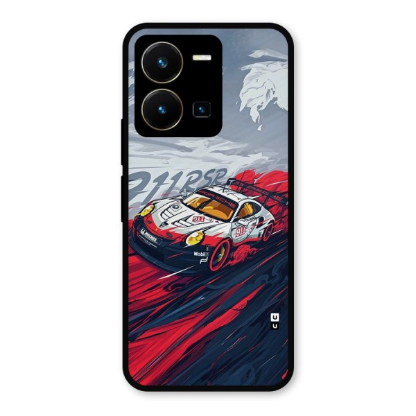 Super Car illustration Metal Back Case for Vivo Y35