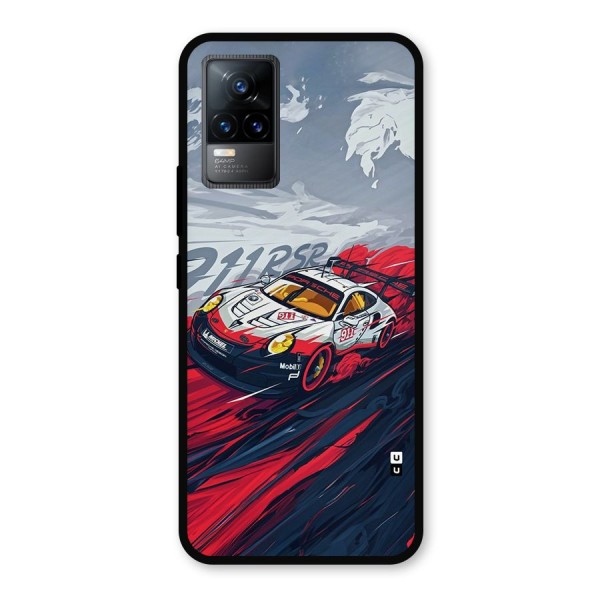 Super Car illustration Metal Back Case for Vivo Y73