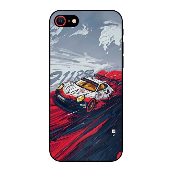 Super Car illustration Metal Back Case for iPhone SE 2020