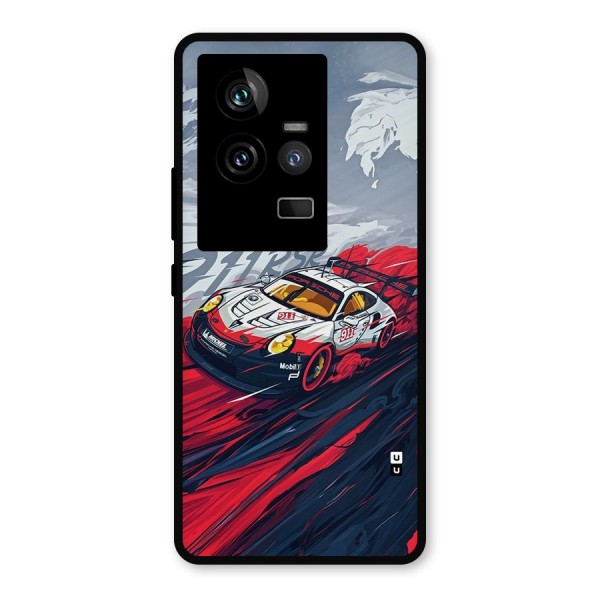 Super Car illustration Metal Back Case for iQOO 11 5G