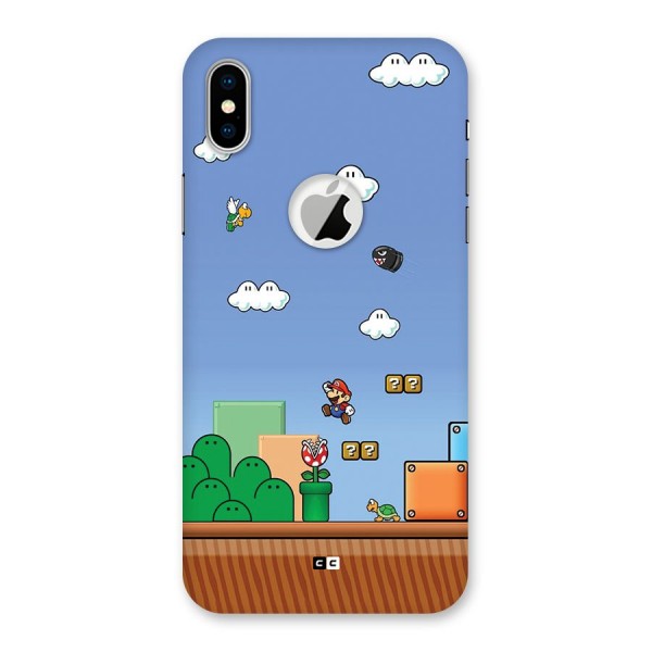 Super Plumber Back Case for iPhone XS Logo Cut