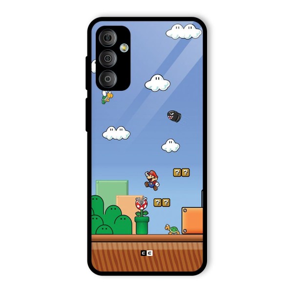 Super Plumber Glass Back Case for Galaxy F23