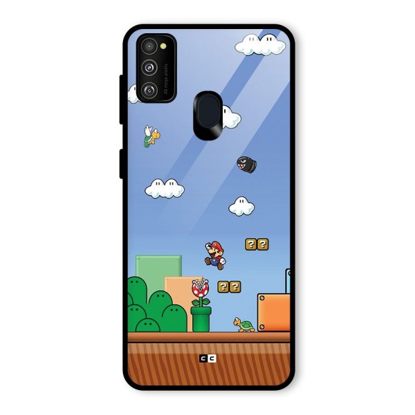 Super Plumber Glass Back Case for Galaxy M30s