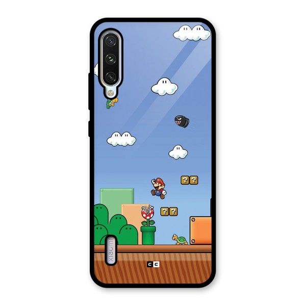 Super Plumber Glass Back Case for Mi A3