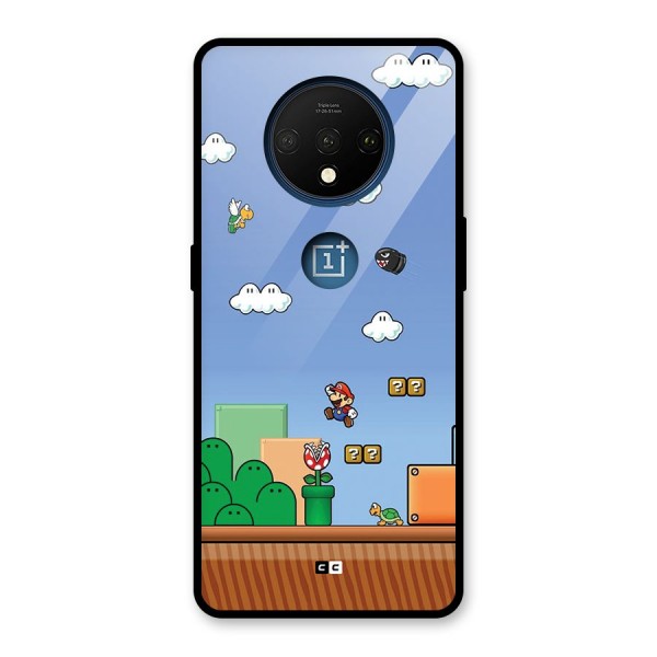 Super Plumber Glass Back Case for OnePlus 7T