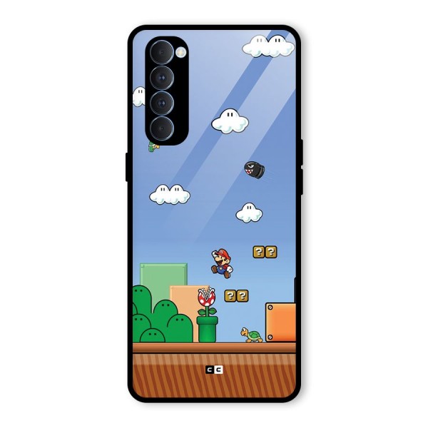 Super Plumber Glass Back Case for Oppo Reno4 Pro