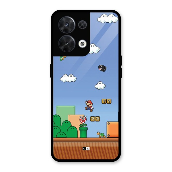 Super Plumber Glass Back Case for Oppo Reno8 5G