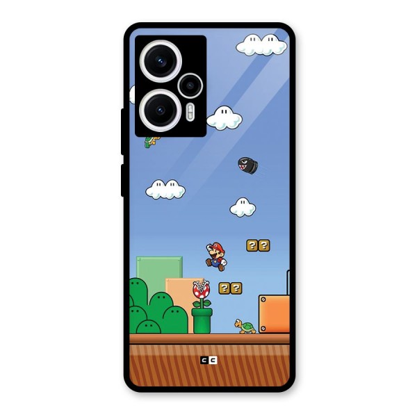 Super Plumber Glass Back Case for Poco F5