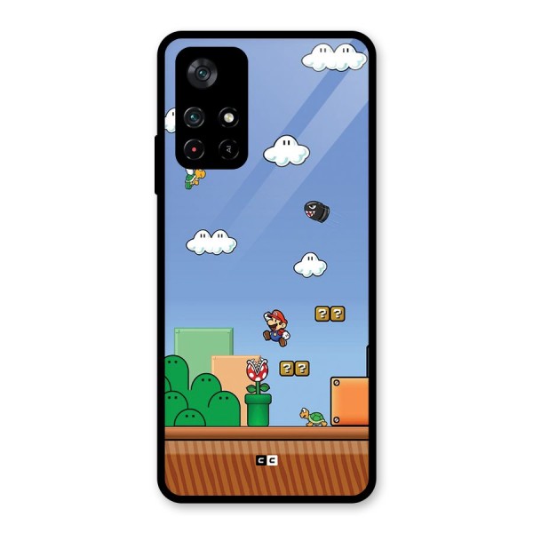 Super Plumber Glass Back Case for Poco M4 Pro 5G