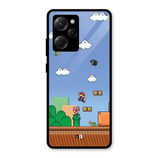 Super Plumber Glass Back Case for Poco X5 Pro