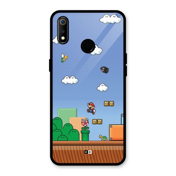 Super Plumber Glass Back Case for Realme 3