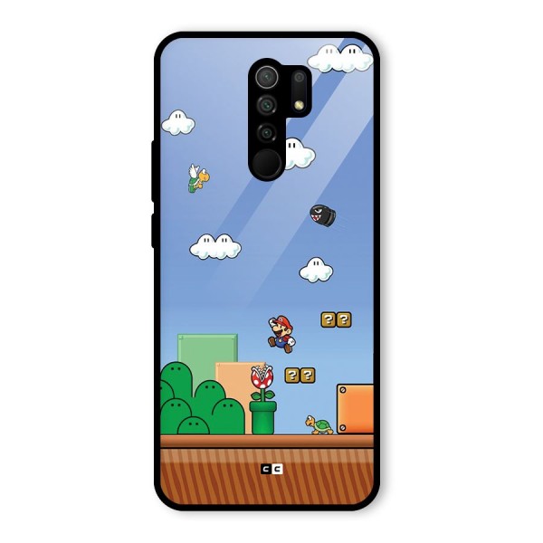 Super Plumber Glass Back Case for Redmi 9 Prime