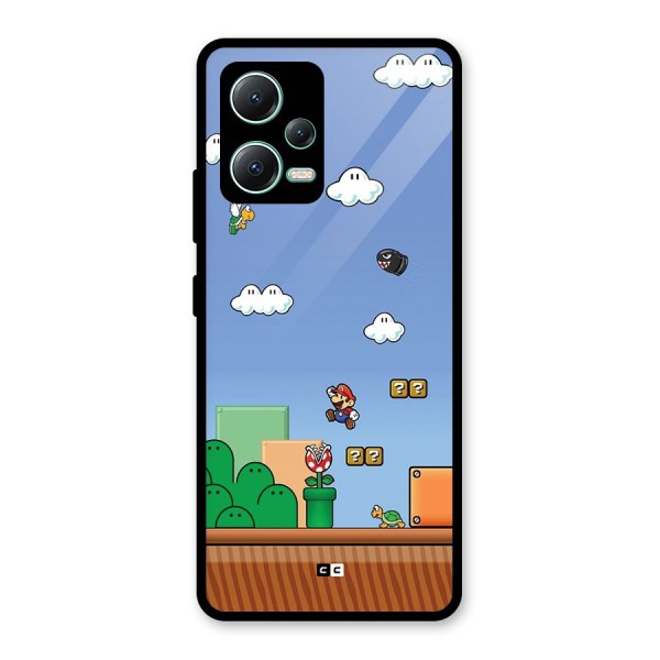 Super Plumber Glass Back Case for Redmi Note 12 5G