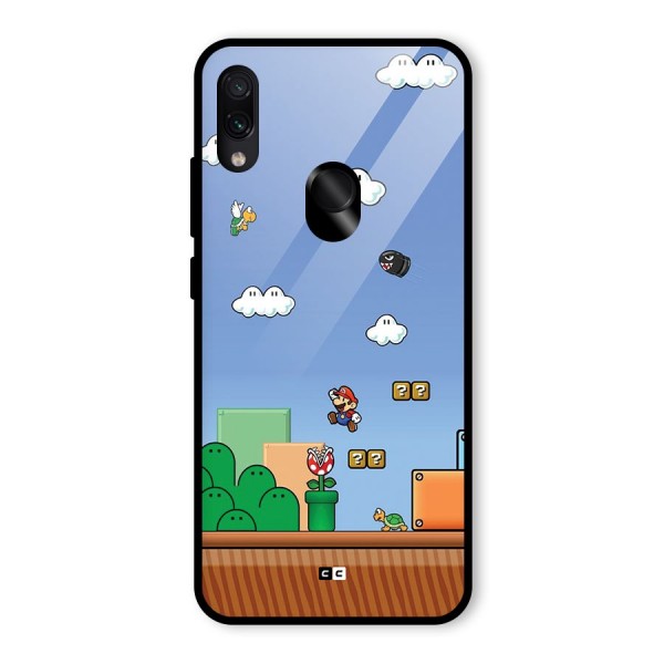 Super Plumber Glass Back Case for Redmi Note 7