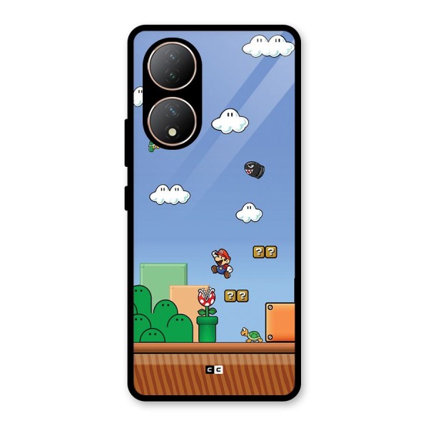 Super Plumber Glass Back Case for Vivo T2