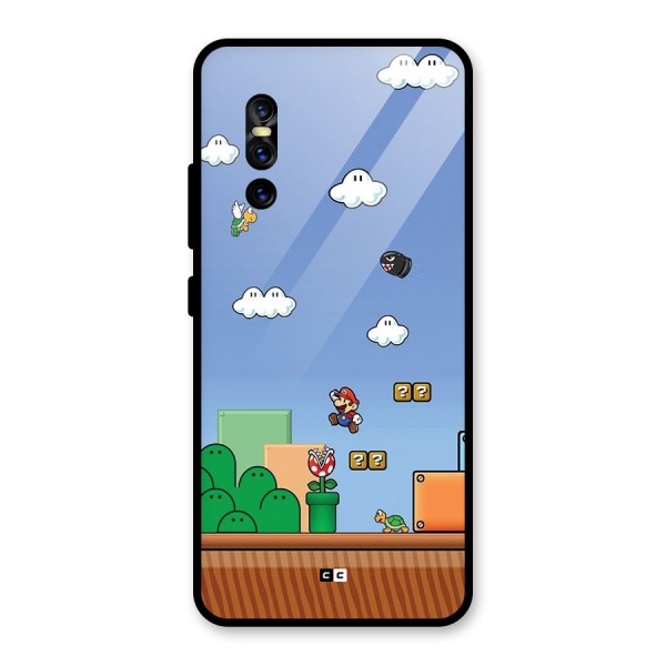 Super Plumber Glass Back Case for Vivo V15 Pro