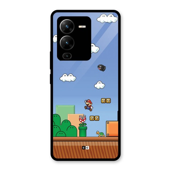 Super Plumber Glass Back Case for Vivo V25 Pro