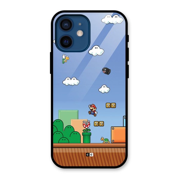 Super Plumber Glass Back Case for iPhone 12 Mini