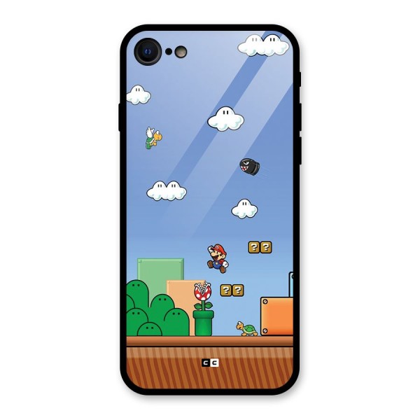 Super Plumber Glass Back Case for iPhone 8