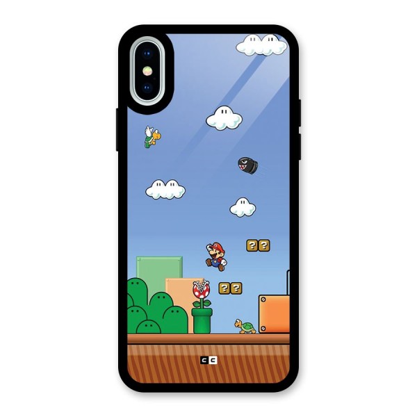 Super Plumber Glass Back Case for iPhone X