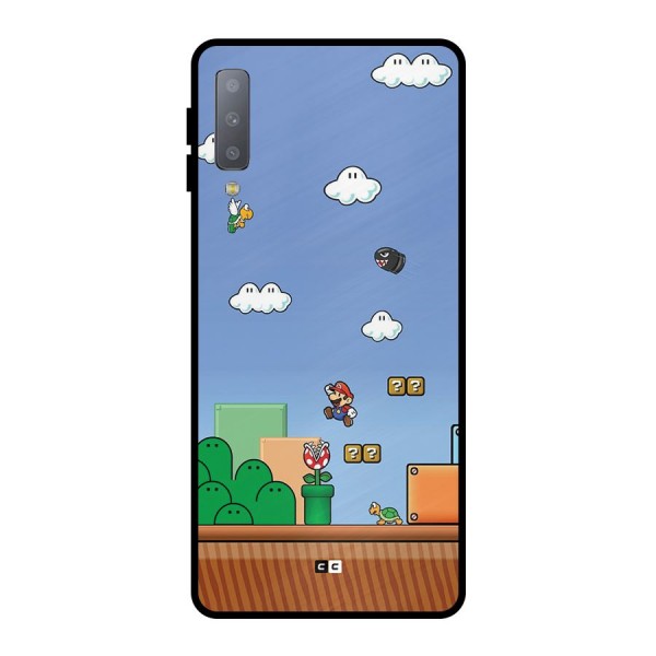 Super Plumber Metal Back Case for Galaxy A7 (2018)