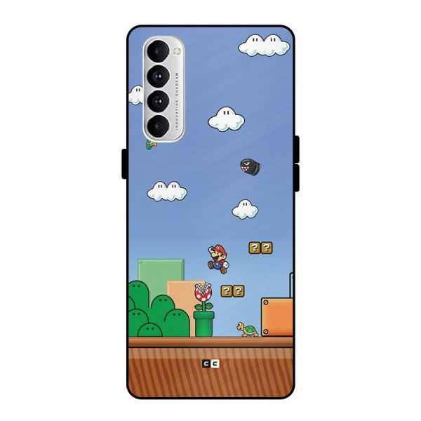 Super Plumber Metal Back Case for Oppo Reno4 Pro