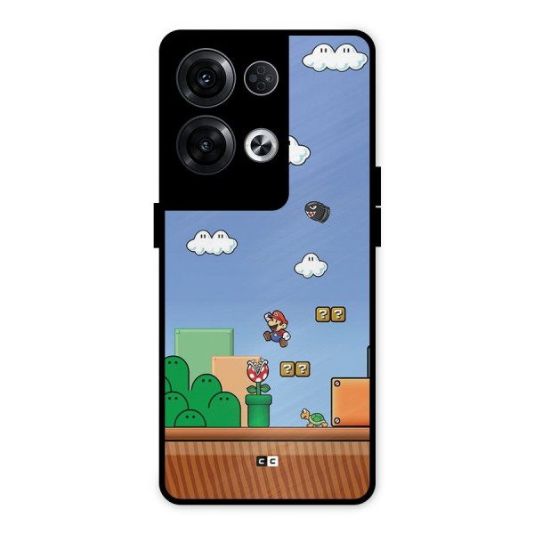 Super Plumber Metal Back Case for Oppo Reno8 Pro 5G