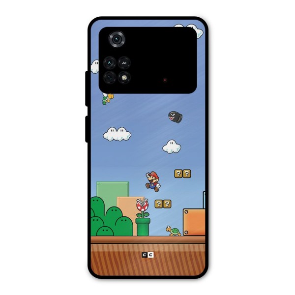 Super Plumber Metal Back Case for Poco M4 Pro 4G