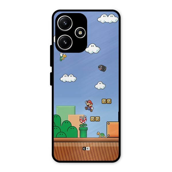 Super Plumber Metal Back Case for Poco M6 Pro