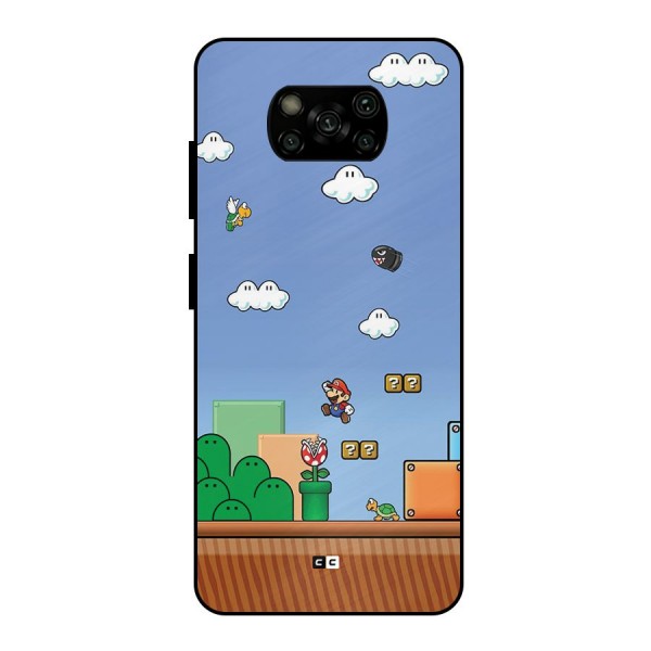 Super Plumber Metal Back Case for Poco X3