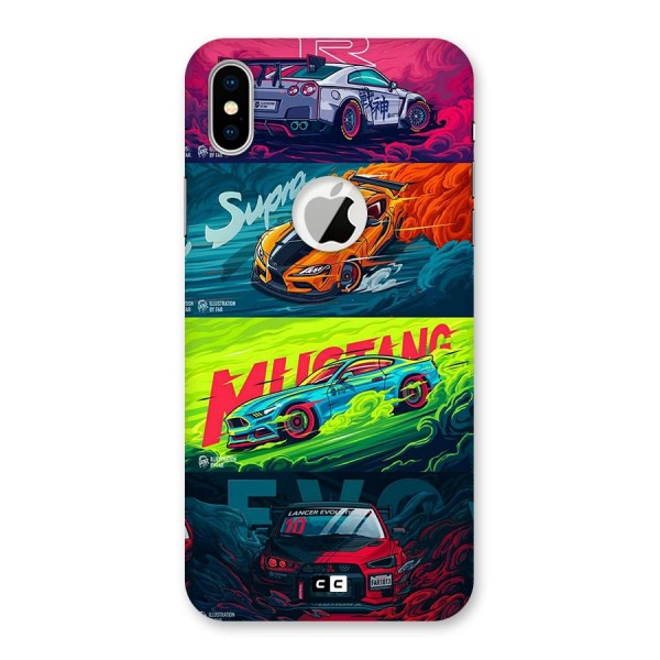 Super Racing Car Back Case for iPhone XS Logo Cut