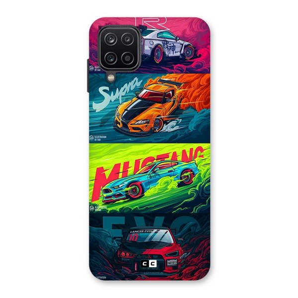 Super Racing Car Glass Back Case for Galaxy A12