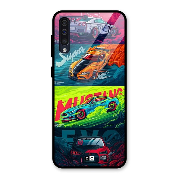 Super Racing Car Glass Back Case for Galaxy A50s