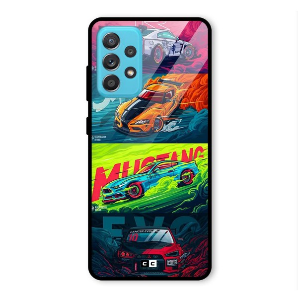 Super Racing Car Glass Back Case for Galaxy A52s 5G