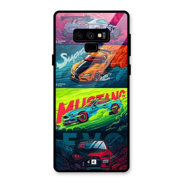 Super Racing Car Glass Back Case for Galaxy Note 9