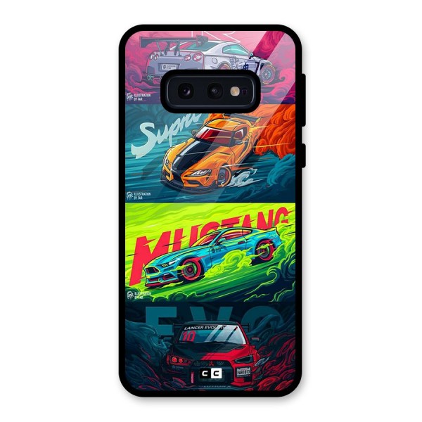 Super Racing Car Glass Back Case for Galaxy S10e